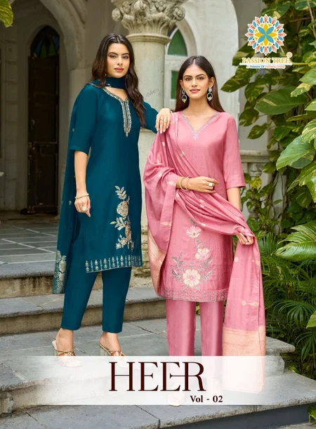 Heer Vol 2 By Passion Tree Barlin Plain Kurti With Bottom Dupatta